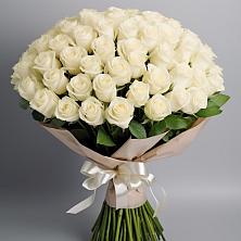Букет 101 беля роза Белоснежка в Лаврово
