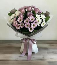 Букет цветов из:  Хризантемы и Розы в Лаврово