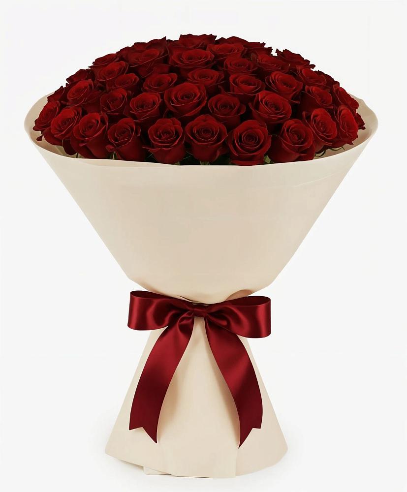 Букет 101 Бордовая роза Блэк Бакарра в Лаврово