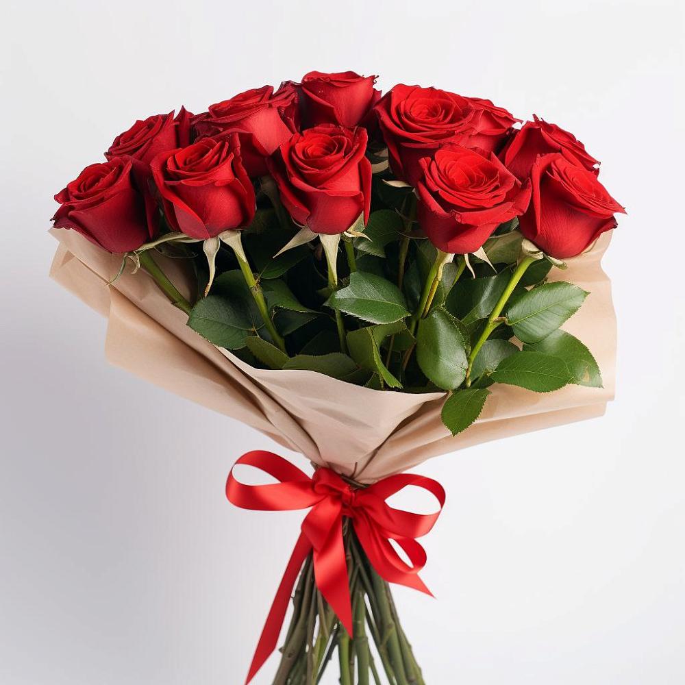 Букет 11 Красных роз Эдлесс Лав в Лаврово